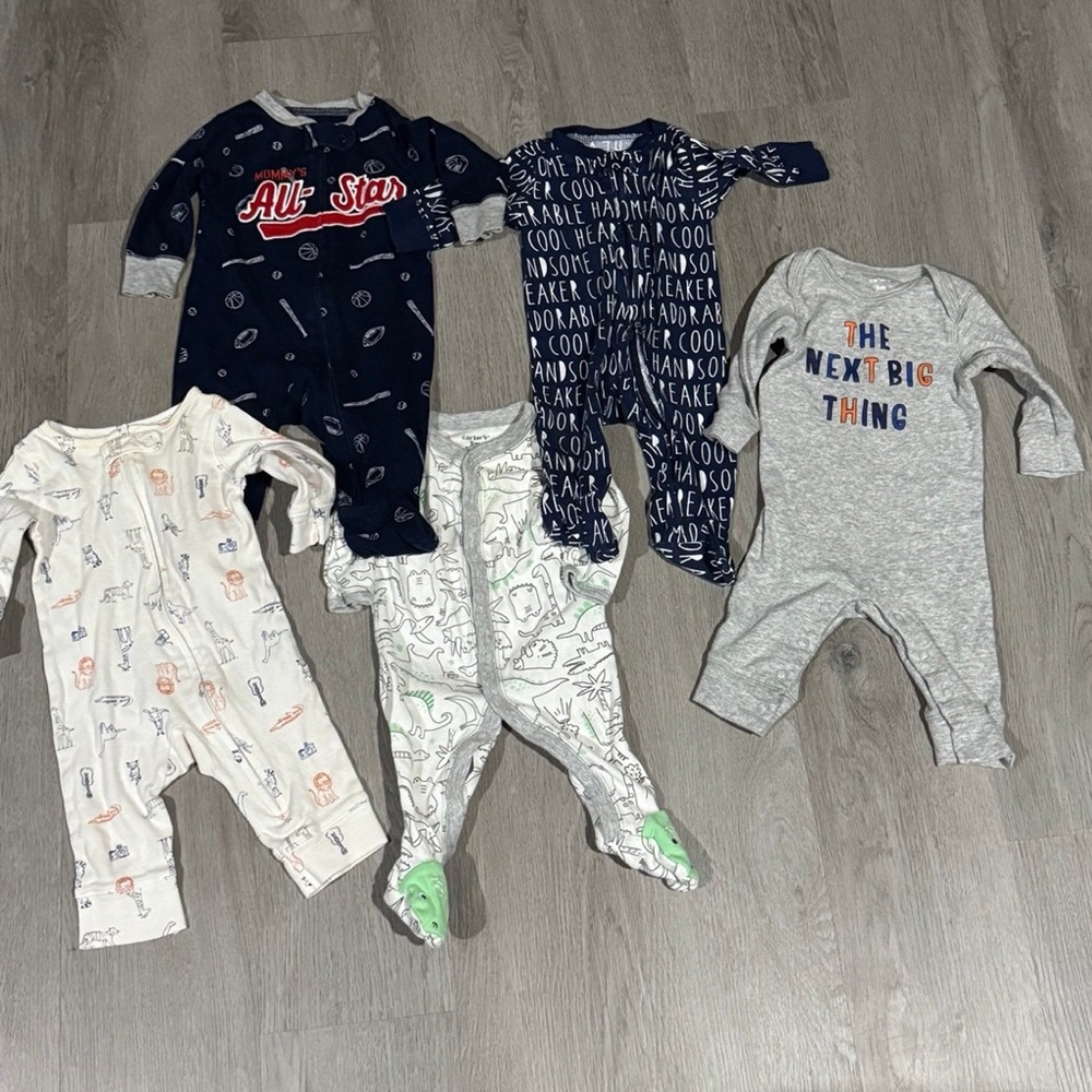 Baby Carters One Piece Pajama Bundle